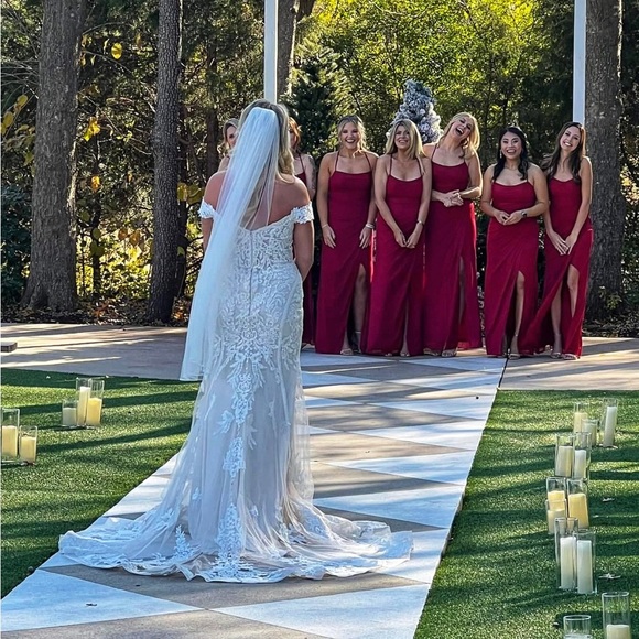 Floor length formal dress with slit EUC - Picture 4 of 12